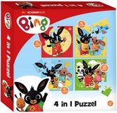 Bambolino Toys & Bing Bing - 4in1 puzzelset - 4x6x9x16 stukjes - kinderpuzzel