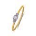 Lucardi Dames 14 karaat geelgouden ring met 3 diamanten 0,14ct