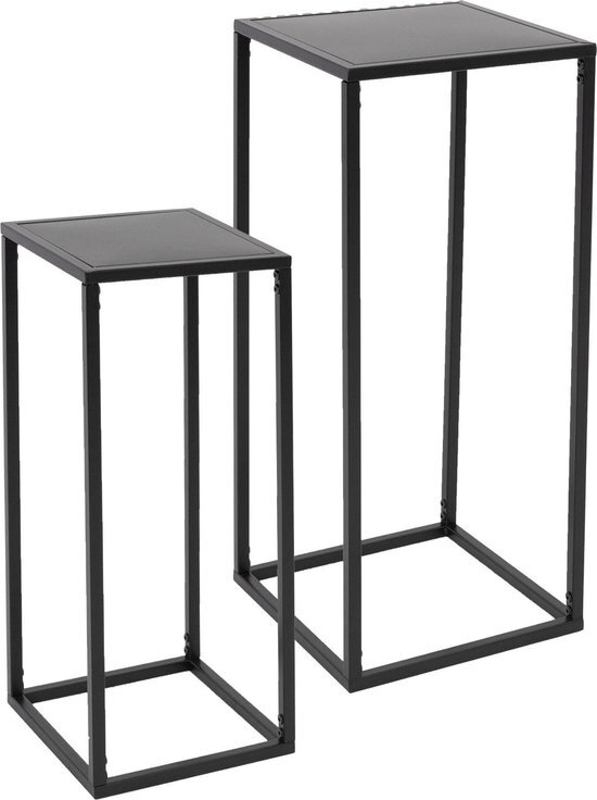 ML DESIGN modern living Bloemstandaard Set van 2 Metalen Bloempot