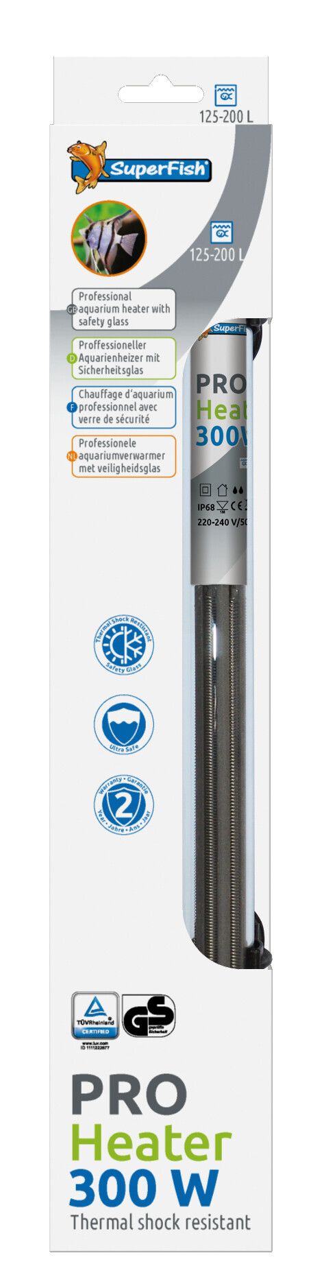 SuperFish Pro Heater 300W 125-200L