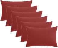 vidaXL Kussensloop 6 stuks Wijnrood 50 x 70 cm Polyester