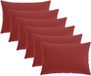 vidaXL Kussensloop 6 stuks Wijnrood 50 x 70 cm Polyester