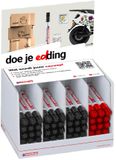 Edding marqueur permanent 3000, noir et rouge, présentoir de 48 pièces