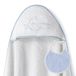 Baby Sweet Moon Baby badhanddoek met capuchon - wit en blauw