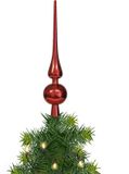 Othmar Decorations Kerstboom piek - rood - 28 cm - kunststof