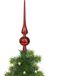 Othmar Decorations Kerstboom piek - rood - 28 cm - kunststof