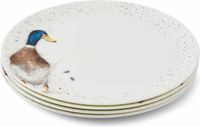 Wrendale - Set van 4 Woodland dinerborden - Rond - Porselein - Wit/Multikleur - 26,6 cm
