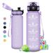 KollyKolla Drinkfles, 1 l, motiverende drinkfles met filter, sportwaterfles met tijdweergave, drinkfles voor kinderen, meisjes, sport, school, fietsen