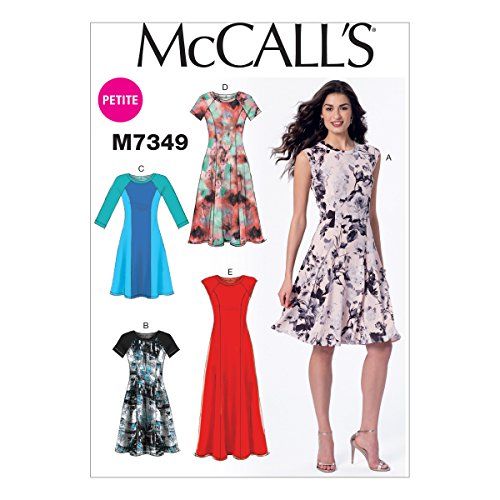 Mccall's Patterns 7349 Miss Petite Jurken, Maten 6-14, Patronen, A5