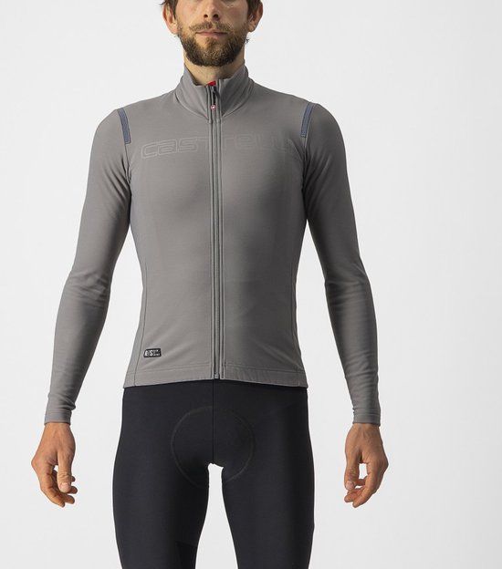 Castelli Tutto Nano RoS Jersey Heren Lange Mouwen Waterafstotend Grijs XXXL