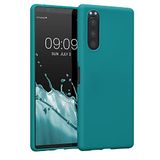 kwmobile telefoonhoesje geschikt voor Sony Xperia 5 - Hoesje voor smartphone - Back cover in mat petrol