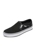 Vans Heren Asher Canvas Trainers, Black/Black