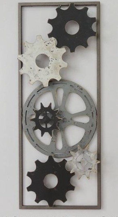 karo-art Frame 3D Art - Tandwielen 25X60cm