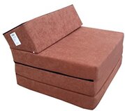 Natalia Spzoo Opvouwbare logeermatras met hoofdeinde 200 x 70 x 10 cm (Bruin)