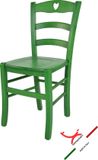 t m c s Tommychairs Cuore - Eetkamerstoel - 1 Stuk - Groen - Hout