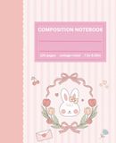 Composition Cute Bunny Wreath Adventure Composition Notebook College Ruled