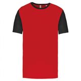 Proact Tweekleurig herenshirt jersey met korte mouwen Red/Black - M