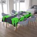 Bonamaison Tafelkleed, Anti-Mold, Sneldrogend, Waterdicht, 100% Polyester Tafellaken, Neon groene rook, 140 x 200 Cm