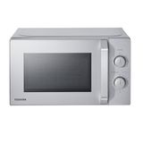 Toshiba Solo-Magnetron, MW2-MM20PE (SL), vrijstaande magnetron, 20 liter, 700 W, 5 standen met praktische ontdooifunctie, led-verlichting binnen, zilver