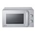 Toshiba Solo-Magnetron, MW2-MM20PE (SL), vrijstaande magnetron, 20 liter, 700 W, 5 standen met praktische ontdooifunctie, led-verlichting binnen, zilver