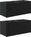 vidaXL Plantenbakken met 2 potten 2 st 72x30x32 cm poly rattan zwart