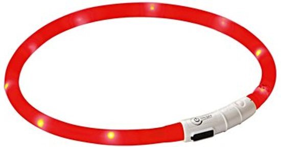 Ledq LED Honden Halsband Rood - Oplaadbaar - 20 tot 70 cm rood