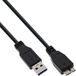 InLine USB 3.0 kabel, A aan Micro B, zwart, 0,5m