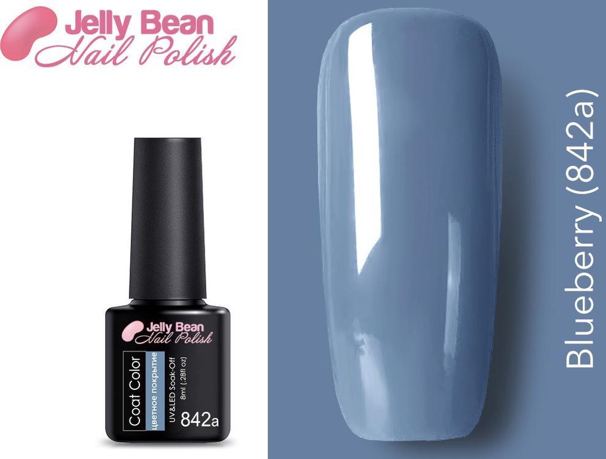 Jelly Bean Nail Polish Gel Nagellak - Blueberry (842a) - UV Nagellak 8ml