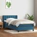 Maison Exclusive - Sommier à lattes de lit et matelas bleu foncé 80x220 cm velours