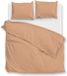 Zohome Dekbedovertrek Percalle - Effen Bedlinnen - 200x220 - Beige - Dekbedhoes van 100% Katoen-Perkal