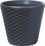 Prosperplast Bloempot Rato - rotan - antraciet - 12 l - 30 cm -