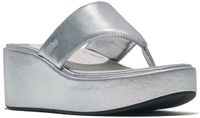 FitFlop Platfforms Wedge Toe-Post Sandals ZILVER - Maat 40