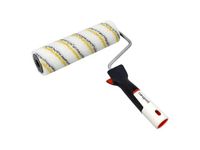 Nespoli Verfroller 22 cm voor ruwe oppervlakken en handwerk, verfroller en bevestiging voor binnenmuren, ergonomische SoftTouch en comfortabele handgreep
