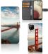 B2Ctelecom Samsung Galaxy A12 Flip Cover Golden Gate Bridge