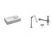 Wiesbaden FonteinPack Rhea Keramiek Rechts 45.5x26x12cm Chroom (Keuze uit 20 kranen)