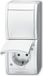 Busch-Jaeger ABB Busch-Jaeger Combischakelaar Contactdoos IP44 - 2CKA001684A0327