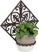 5 x Support mural pour pots de fleurs, fonte, design antique, extracteur de pots de fleurs pour le jardin, diamètre 13 cm, décoré, marron foncé