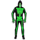 Widmann Milano Gif Groene Halloween Skeletman Kostuum voor Heren XL