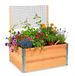 Merkloos / Sans marque Relaxdays Moestuinbak met klimrek - 118x120x80 cm - hout