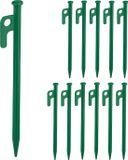 Relaxdays tentharingen rotspen - set van 12 - 20 cm - staal - groen