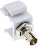 InLine® LWL Keystone snap-in koppeling, simplex ST/ST, multimode, wit