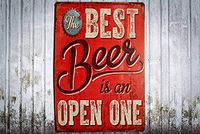 Bier vintage grappig huisdecor tinnen bord retro metalen bar pub poster 8 x 12