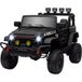 Icecat Voiture Électrique Enfants UTV avec Télécommande 2,4g, 2 Moteurs 12 V, Musique, Klaxon, Lumières LED, 100x63x65cm, Noir