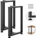 Merkloos Tafelpoten - Set van 2 T-vormige tafelonderstellen - 450x220x740 mm - 1000 kg - Koolstofstaal - Zwart