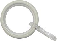 GARDINIA Gordijnringen Elba, 10 stuks, incl. glij-inzetstuk en gordijnhaak, Ø 29/38 mm, breedte: 3,5 mm, metaal, ivoor