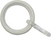 GARDINIA Gordijnringen Elba, 10 stuks, incl. glij-inzetstuk en gordijnhaak, Ø 29/38 mm, breedte: 3,5 mm, metaal, ivoor