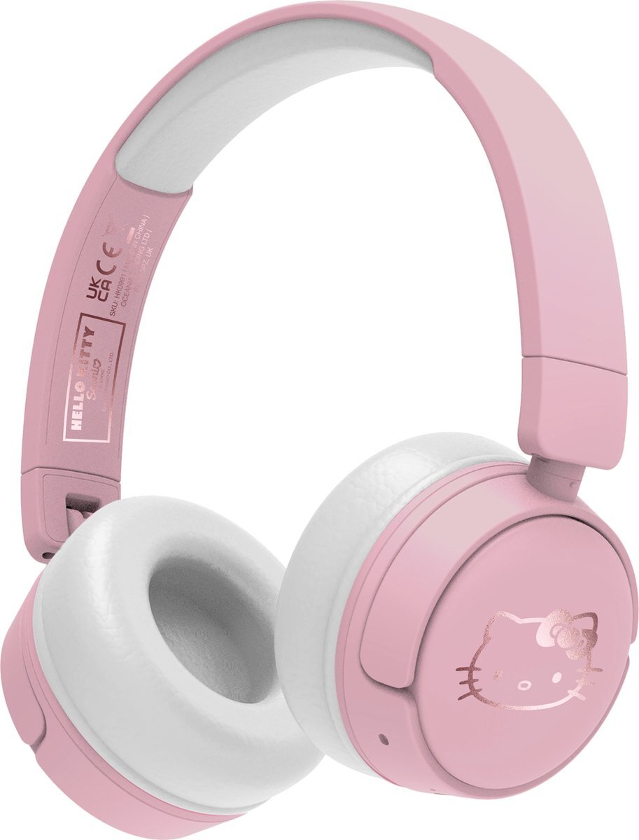 OTL Technologies Hello Kitty - draadloze junior koptelefoon - volumebegrenzing - microfoon - inklapbaar - lange speeltijd roze