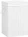 vidaXL Wasmand met 2 vakken 72 L bamboe wit