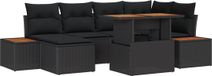 vidaXL Banc de jardin noir polyrotin