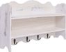 vidaXL Wandkapstok 50x10x30 cm Hout Wit